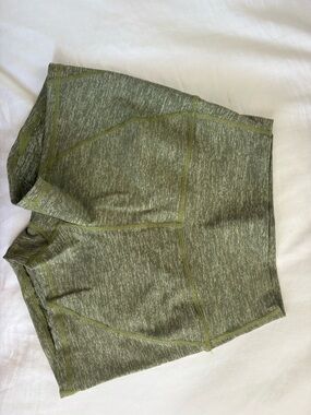 Born Primitive Olive Green Seam-Detail Spandex Shorts